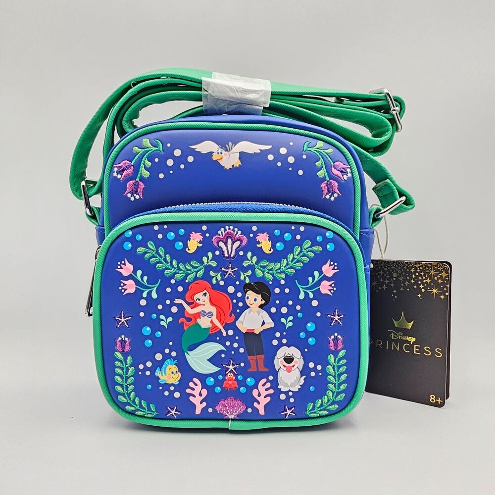 Loungefly Disney The Little Mermaid Ariel & Eric Floral Crossbody Bag